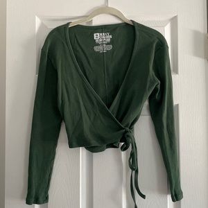 Big Bud Press Wrap Top Dark Emerald Green, Size 2